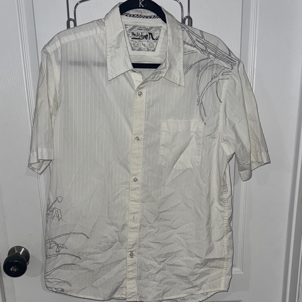Men’s Quiksilver Vintage Short Sleeve Button Down L